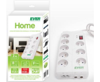Ever Home - 8 gniazd, 2m, AV/RJ-45, biała - 105048 - zdjęcie 3
